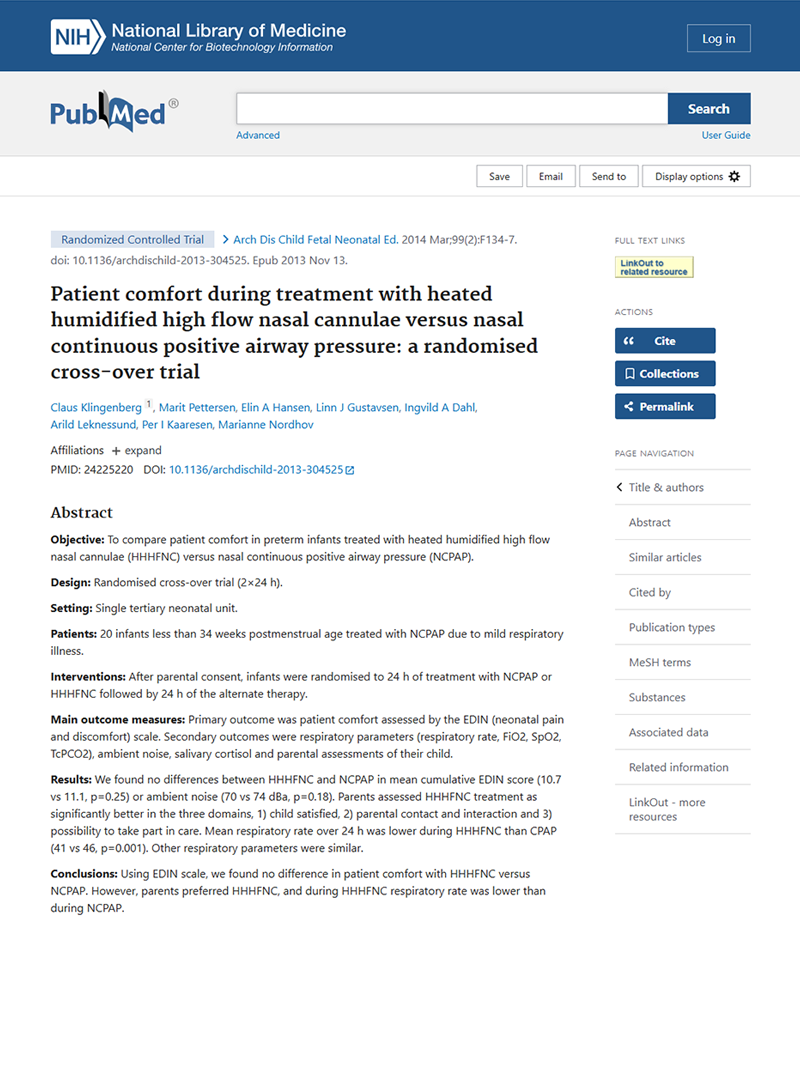 patient_comfort Screenshot of PubMed abstract